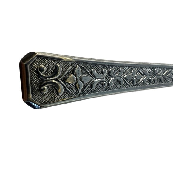 VTG INTERPUR Florenz Stainless Flatware Korea Floral Daisy Fleur de Lis Lot (13) - Picture 13 of 16